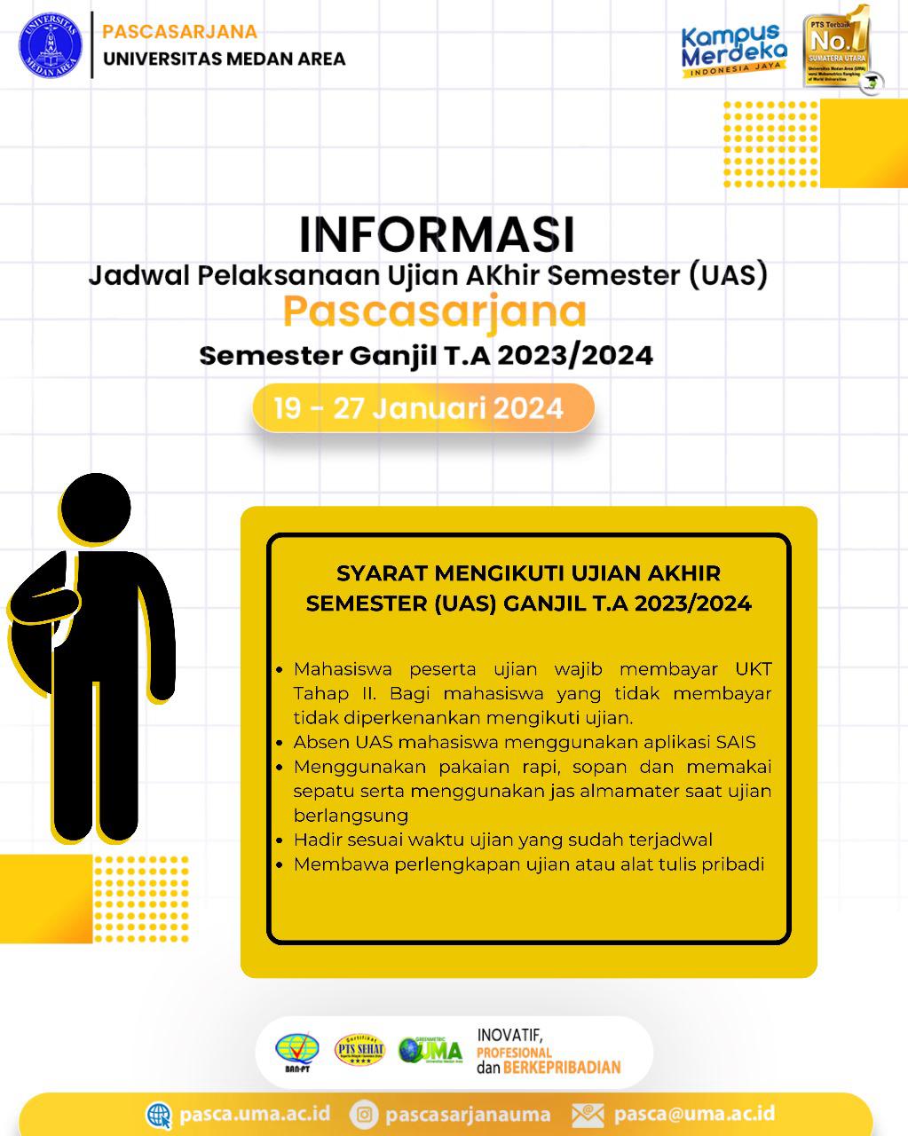 Jadwal Dan Informasi Ujian Akhir Semester (UAS) Ganjil TA. 2023/2024 ...